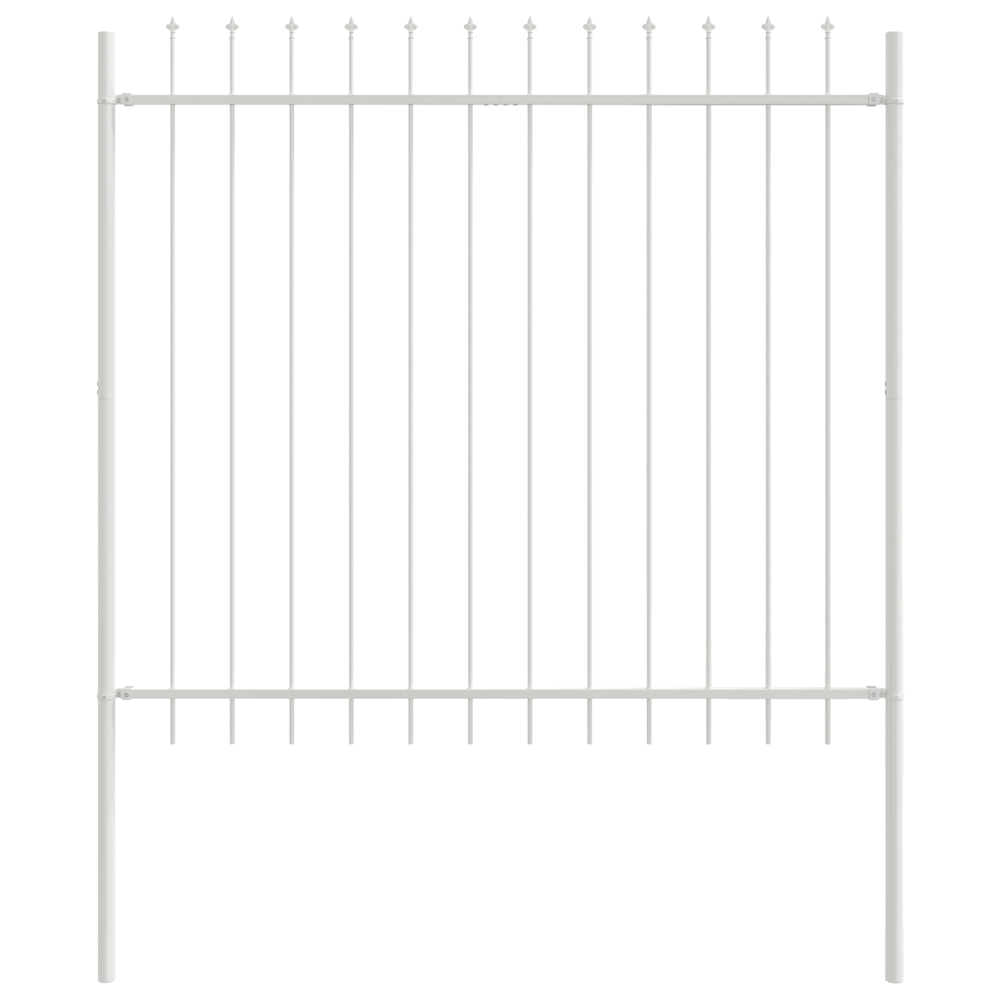 vidaXL Φράχτης Κήπου Λευκό 6.8 x 1.5 μ Ατσάλι με Επικάλυψη Πούδρας