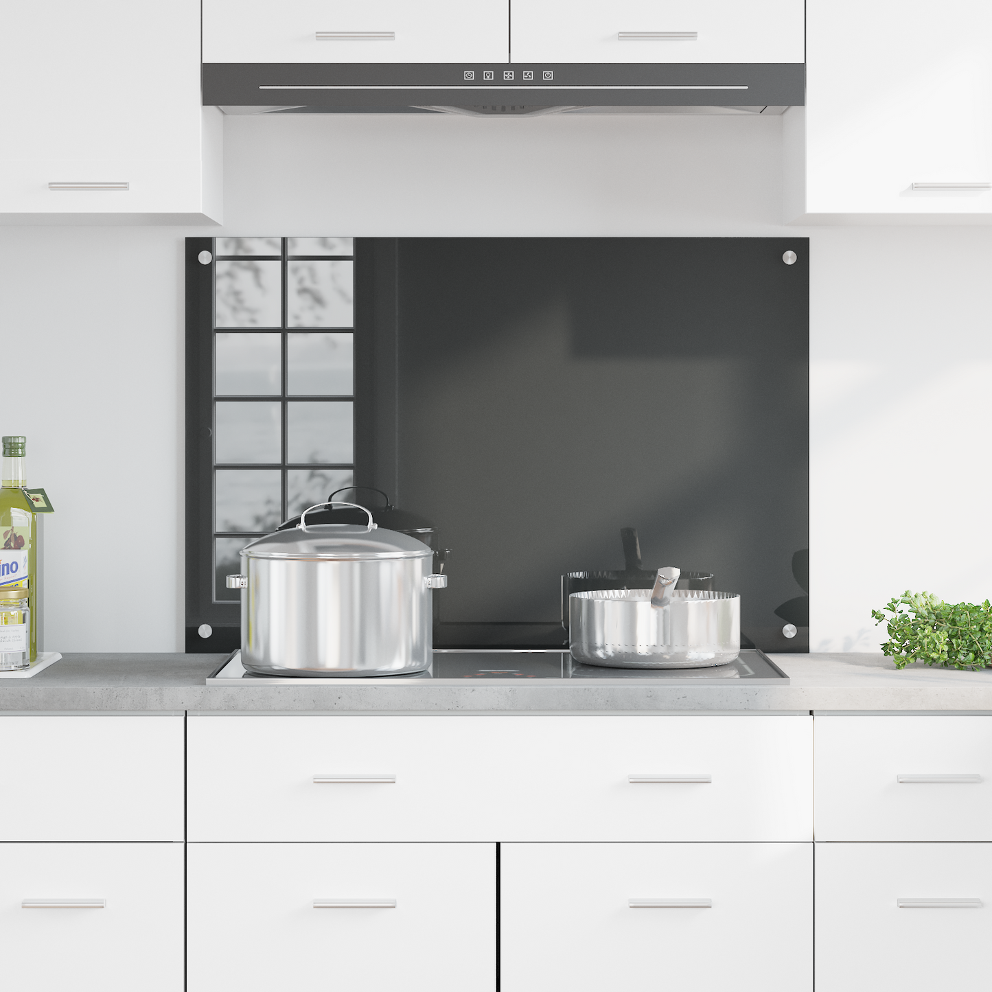 Πίνακας κουζίνας vidaXL Σκούρο Γκρι 90x60x0,6 εκ από Σκληρυμένο Γυαλί