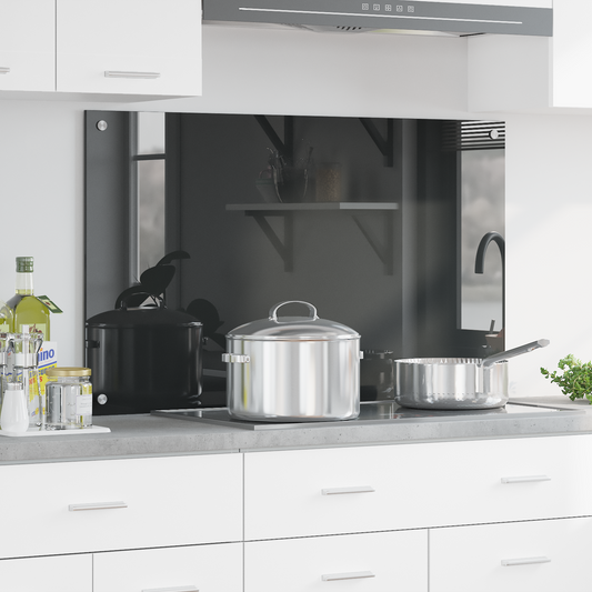 vidaXL Πίνακας Κουζίνας Σκούρο Γκρι 100x60x0,6 εκ Σκληρυμένο Γυαλί