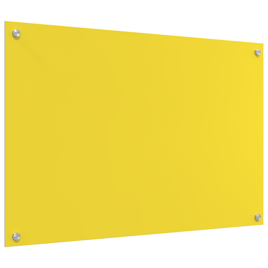 vidaXL Πλακάκι Κουζίνας Κίτρινο 90x60x0,6 εκ Σκληρυμένο Γυαλί