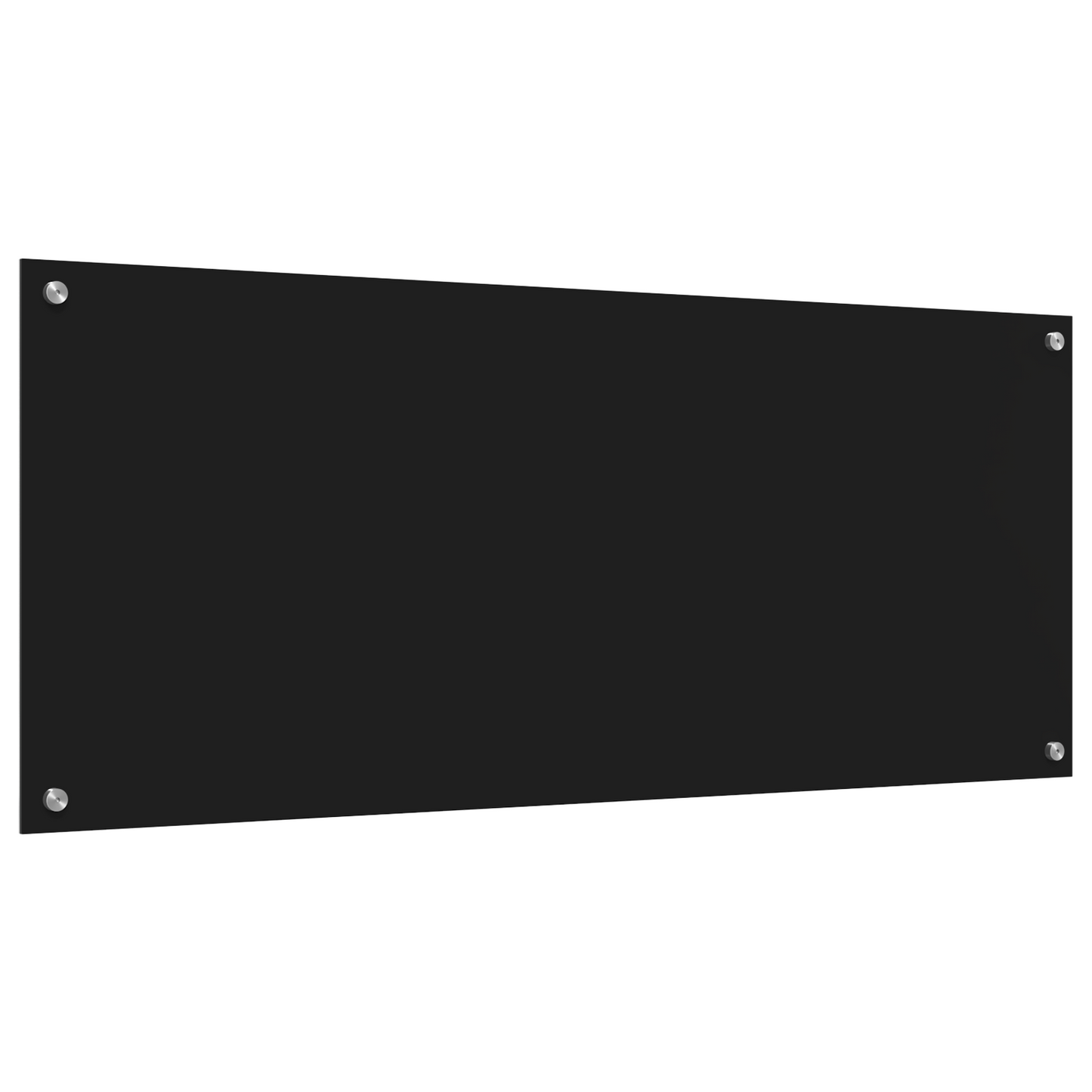 vidaXL Πλακάκι Κουζίνας Μαύρο 120x50x0.6 εκ Γυαλί Ανθρακωμένο