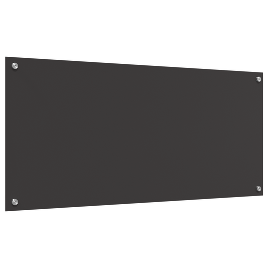 vidaXL Κουζίνα Πίσω τοίχος Σκούρο γκρι 110x50x0,6 εκ Γυαλί Tempered