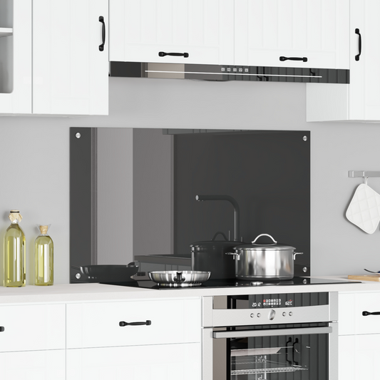 vidaXL Πλακάκι Κουζίνας Σκούρο γκρι 110x60x0,6 εκ. Σκληρυμένο Γυαλί