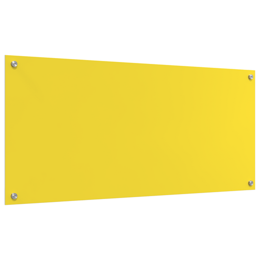 vidaXL Κουζίνα Πίνακας κίτρινος 110x50x0,6 εκ από σκληρυμένο γυαλί