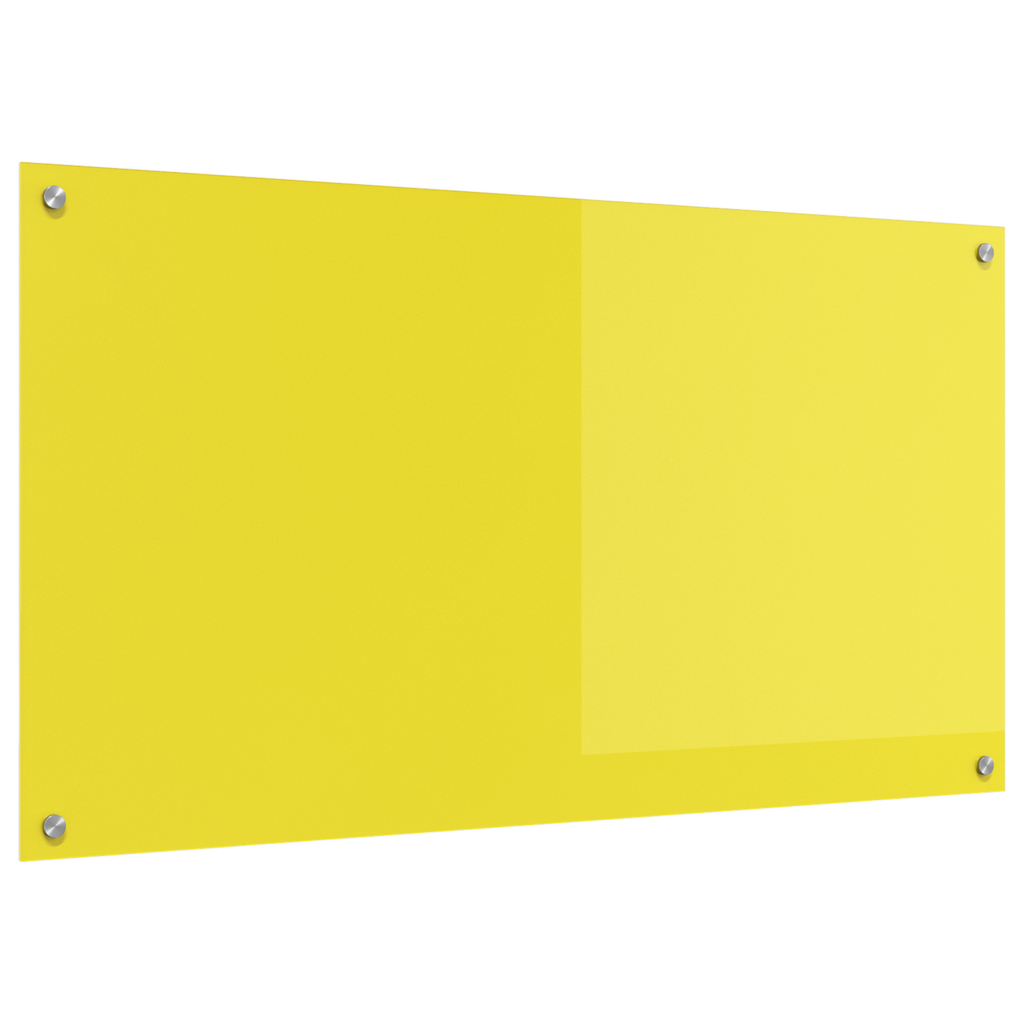 vidaXL Πλαίσιο Κουζίνας Κίτρινο 110x60x0,6 εκ Γυαλί Θερμαινόμενο