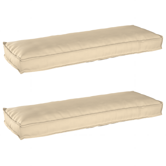vidaXL Σετ Μαξιλαριών Πάγου 2 pcs Μπεζ 120 x 40 x 8 εκ Ύφασμα Oxford