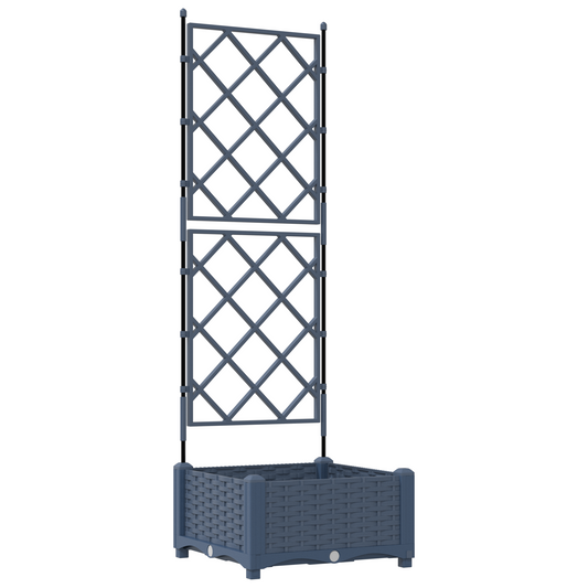 vidaXL Κηποτινάκι με Τρέλα Γκρι 40 x 40 x 125.5 εκ. PP