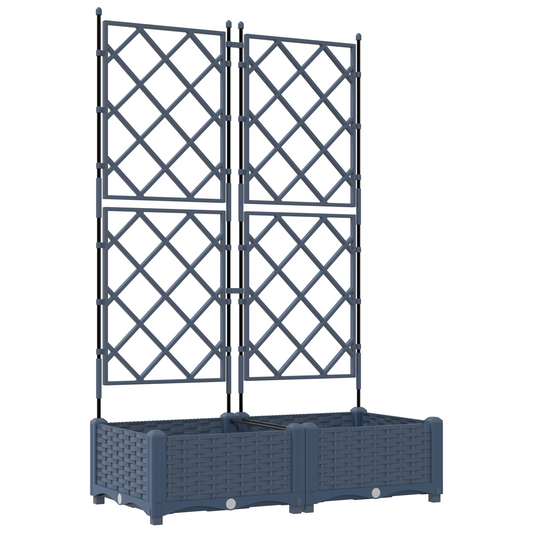 vidaXL Κηποτινάκι με Τρέλα Γκρι 80 x 40 x 125.5 εκ. PP