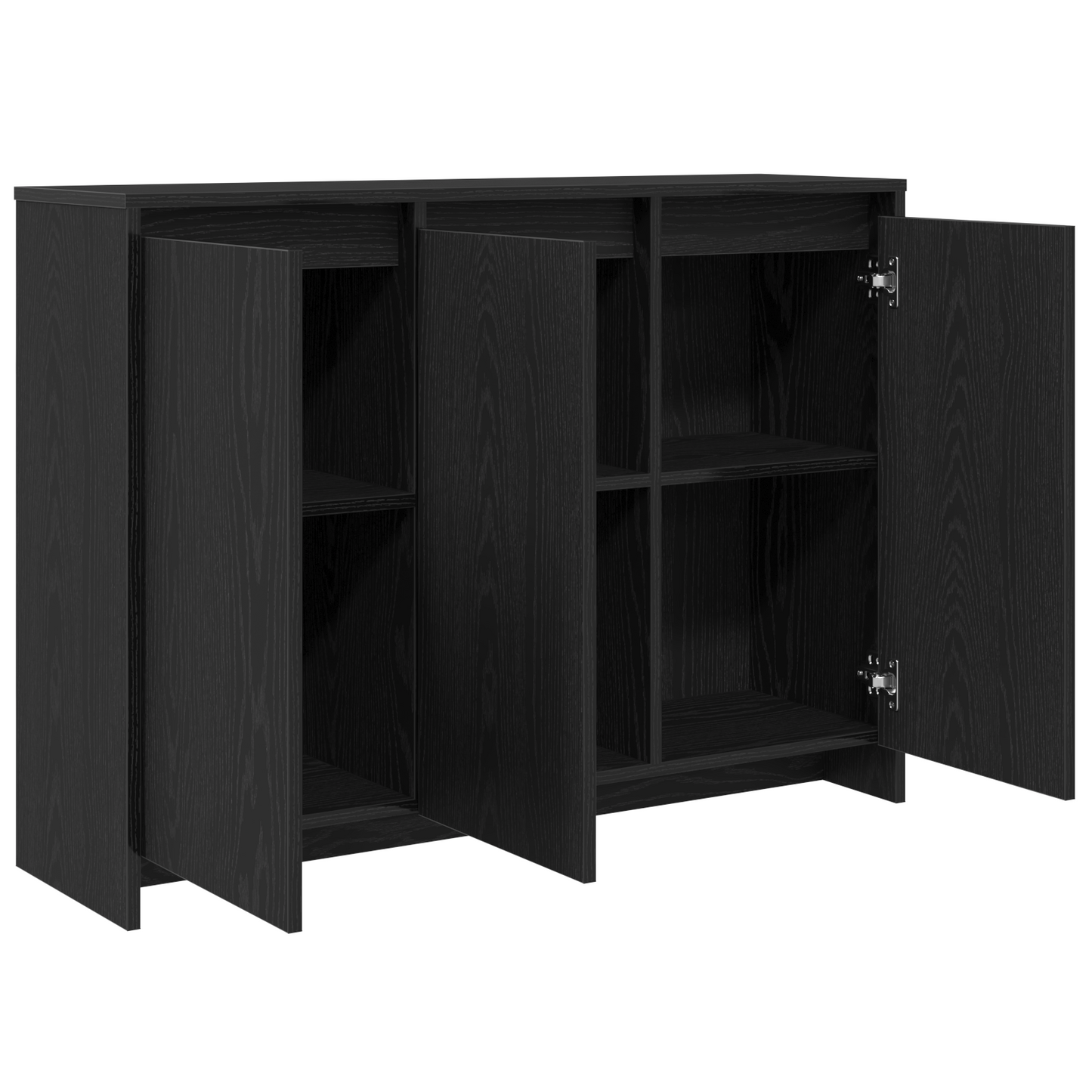 vidaXL Πλαϊνό γραφείο Μαύρο 102 x 29.5 x 75 εκ Επεξεργασμένο ξύλο