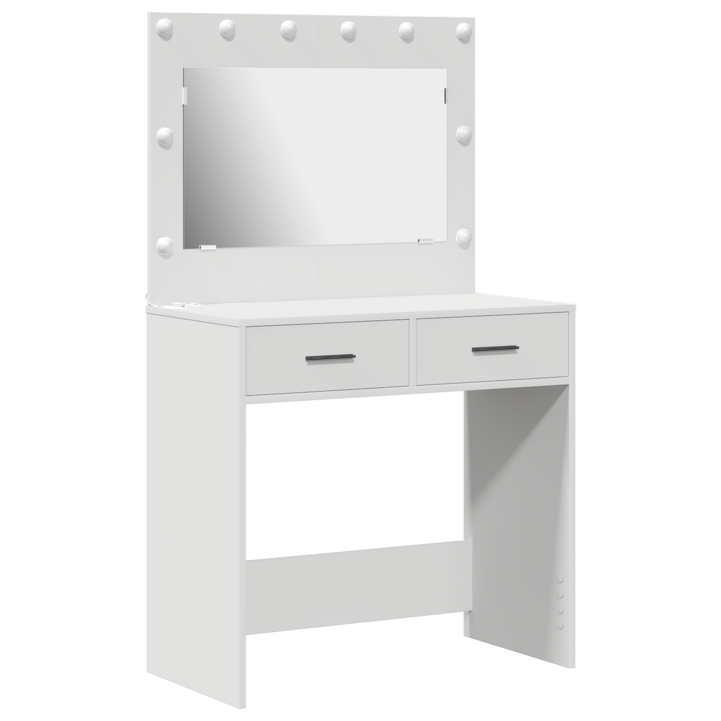 vidaXL Κομοδίνο με συρτάρι Λευκό 78.5 x 41 x 135 εκ Επεξεργασμένο ξύλο