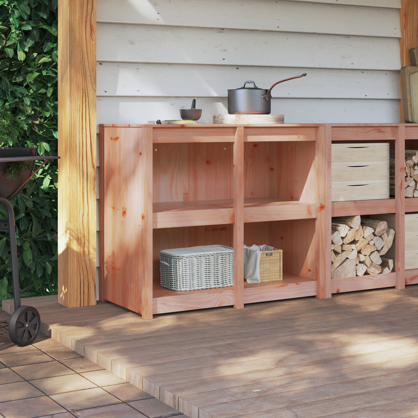 vidaXL Ντουλάπα Κουζίνας με ράφι MEPPEL Καφέ δρυς 106 x 55 x 92 cm