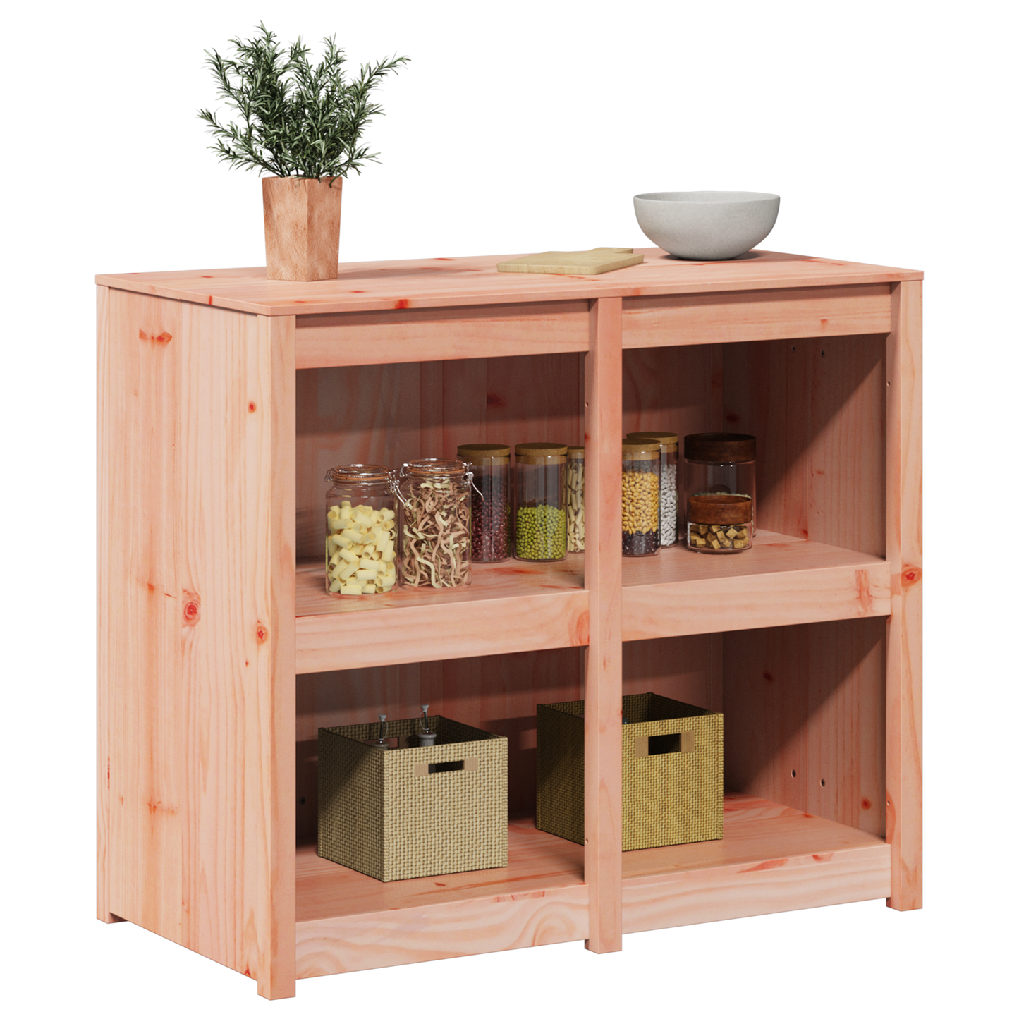 vidaXL Ντουλάπα Κουζίνας με ράφι MEPPEL Καφέ δρυς 106 x 55 x 92 cm