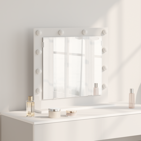 vidaXL Καθρέφτης Vanity με LED Φώτα Λευκό 60x55x18 εκ.