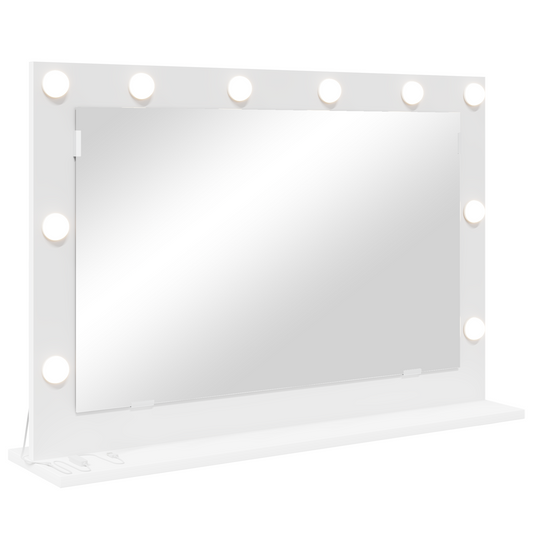 vidaXL Καθρέφτης Vanity με LED Φώτα Λευκό 80x55x18 εκ.