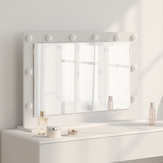 vidaXL Καθρέφτης Vanity με LED Φώτα Λευκό 80x55x18 εκ.