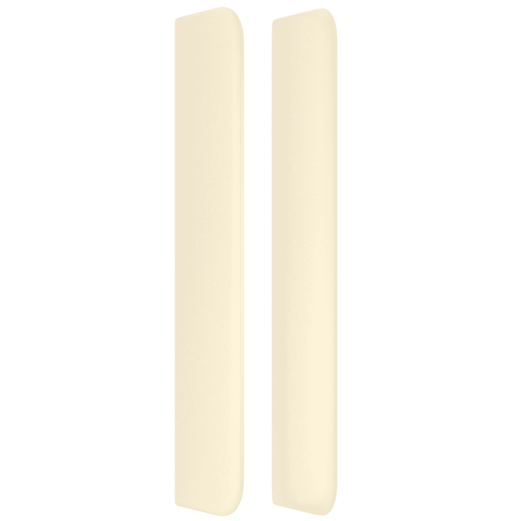 vidaXL Κρεβάτι Boxspring με Στρώμα Κρεμ 90x190 εκ. από Συνθετικό Δέρμα