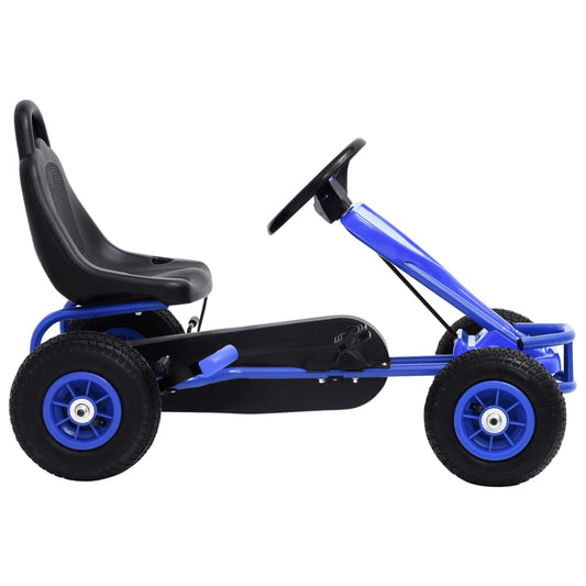 vidaXL Go Kart με Πετάλια και Λάστιχα Πεπιεσμένου Αέρα Μπλε