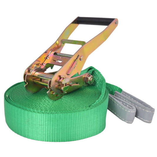 vidaXL Slackline - Balance Strap Green 15 m x 50 mm / 150 kg