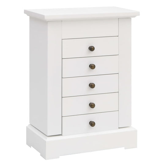 vidaXL Jewelry Box with Mirror 25 x 13.5 x 34 cm MDF