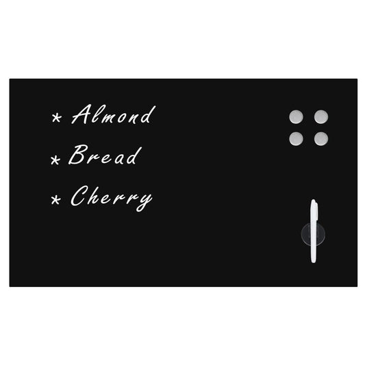 vidaXL Magnetic Wall-Mounted Blackboard 100 x 60 cm Glass
