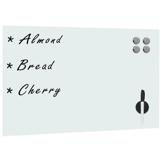 vidaXL Wall-Mounted Magnetic Whiteboard 60 x 40 cm Glass