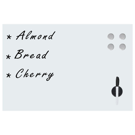 vidaXL Wall-Mounted Magnetic Whiteboard 60 x 40 cm Glass