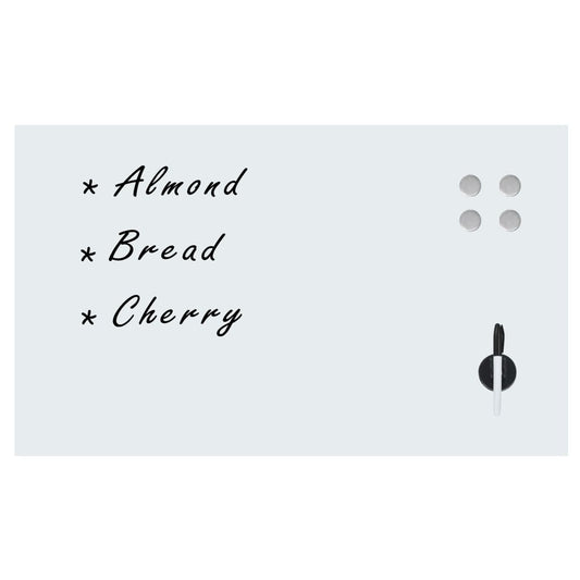 vidaXL Wall-Mounted Magnetic Whiteboard 100 x 60 cm Glass