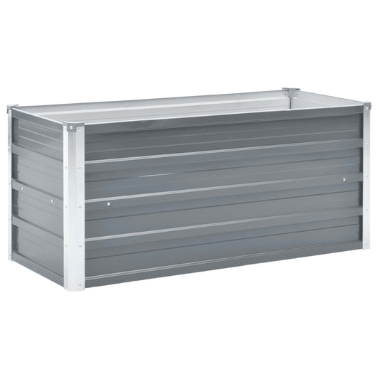 vidaXL Raised Planter Grey 100x40x45 cm Galvanised Steel