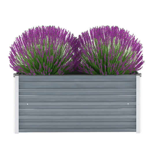 vidaXL Raised Planter Grey 100x40x45 cm Galvanised Steel