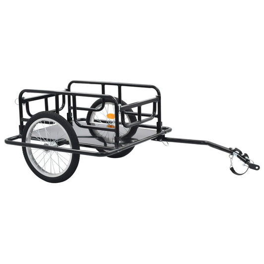 vidaXL Bicycle Trailer for Cargo Transport Black 130x73x48.5 cm.