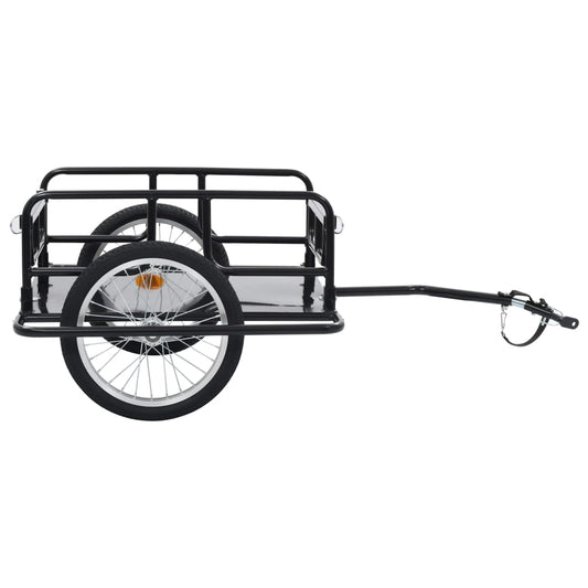 vidaXL Bicycle Trailer for Cargo Transport Black 130x73x48.5 cm.