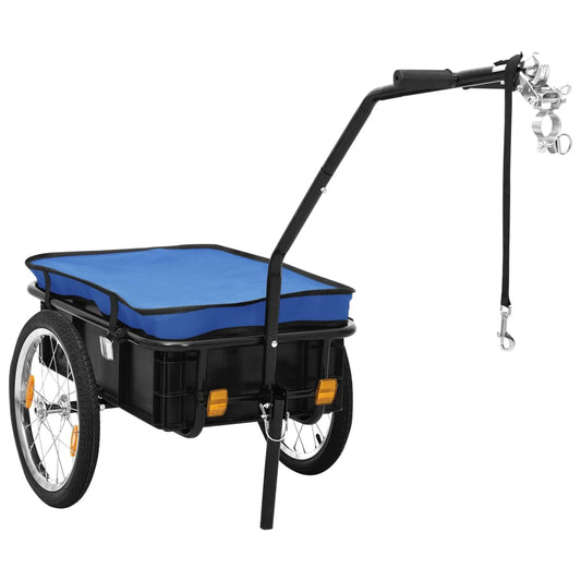 vidaXL Bicycle Cargo Trailer Blue 155x60x83 cm Steel