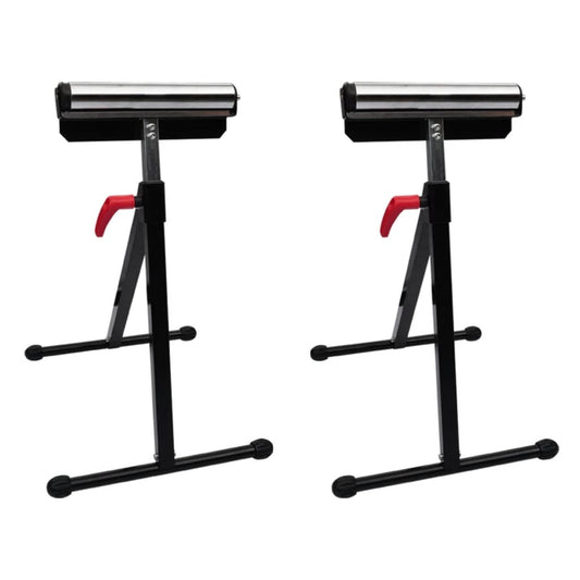 Set of 2 Adjustable Stands with Single Roller