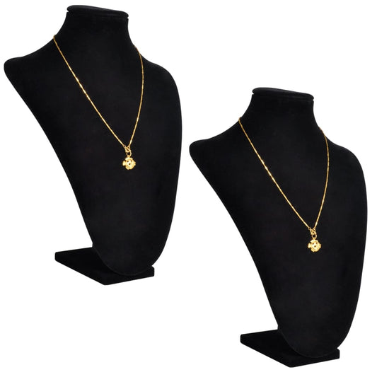 Necklace Bust / Jewelry Stand 2 pcs. Black 23x11.5x30 cm Velvet