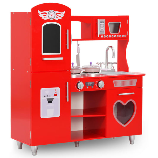 vidaXL Children's Kitchen Red 84 x 31 x 89 cm MDF