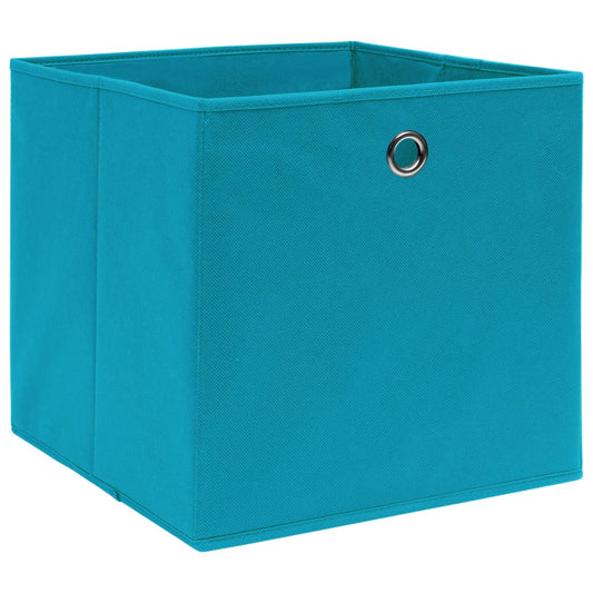 vidaXL Κουτιά Αποθήκευσης 4 τεμ. Γαλάζια 32 x 32 x 32 εκ. Υφασμάτινα