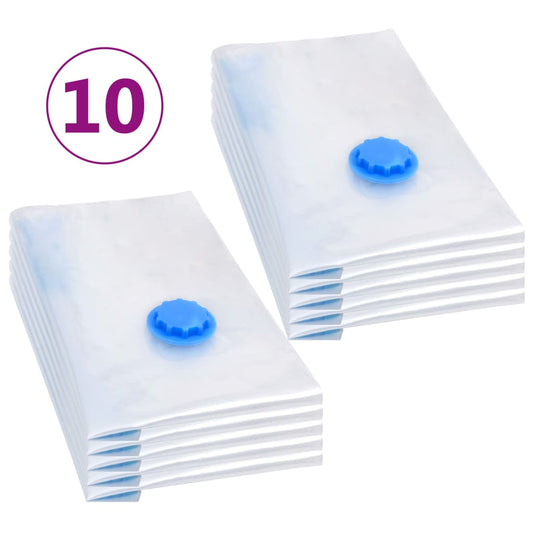 vidaXL Vacuum Clothes Storage Bags 10 Pieces 60 x 40 cm.