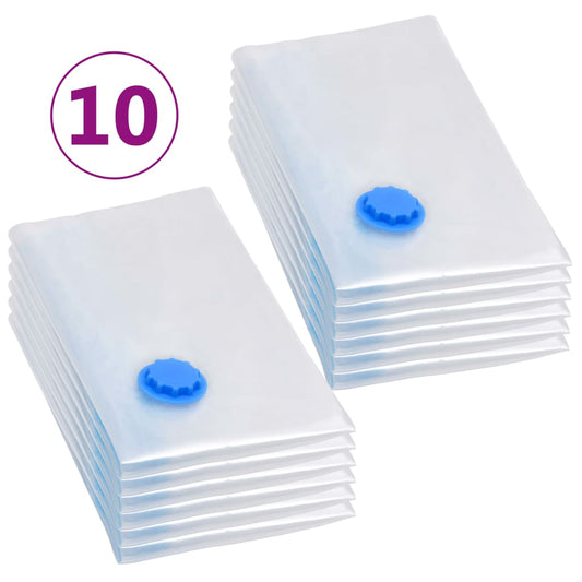 vidaXL Vacuum Clothes Storage Bags 10 Pieces 80 x 60 cm.