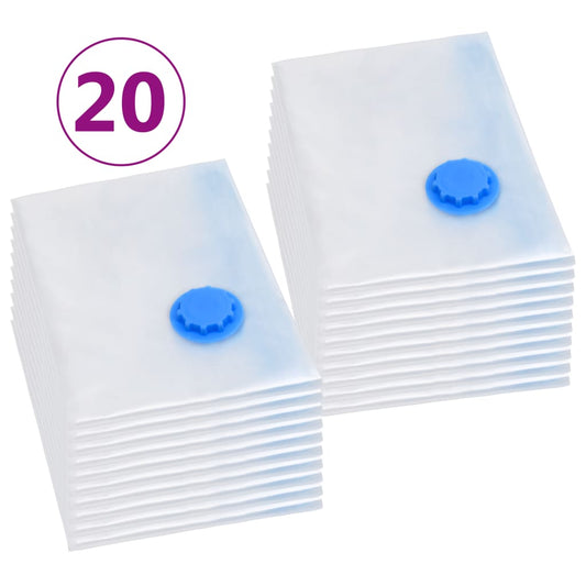 vidaXL Vacuum Clothes Storage Bags 20 Pieces 120 x 70 cm.