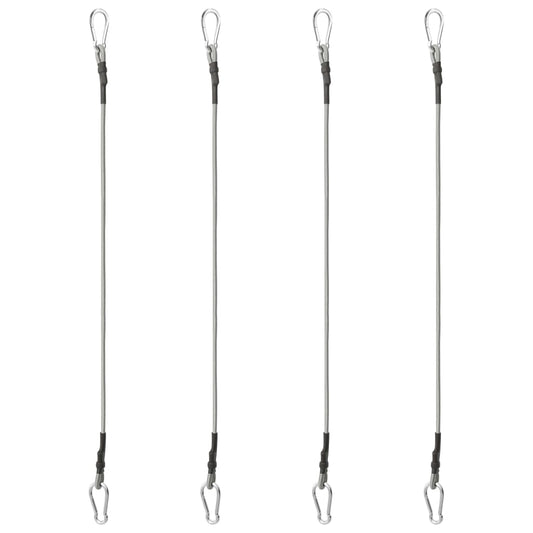 310252 vidaXL Ropes with Carabiner 4 pcs Rubber