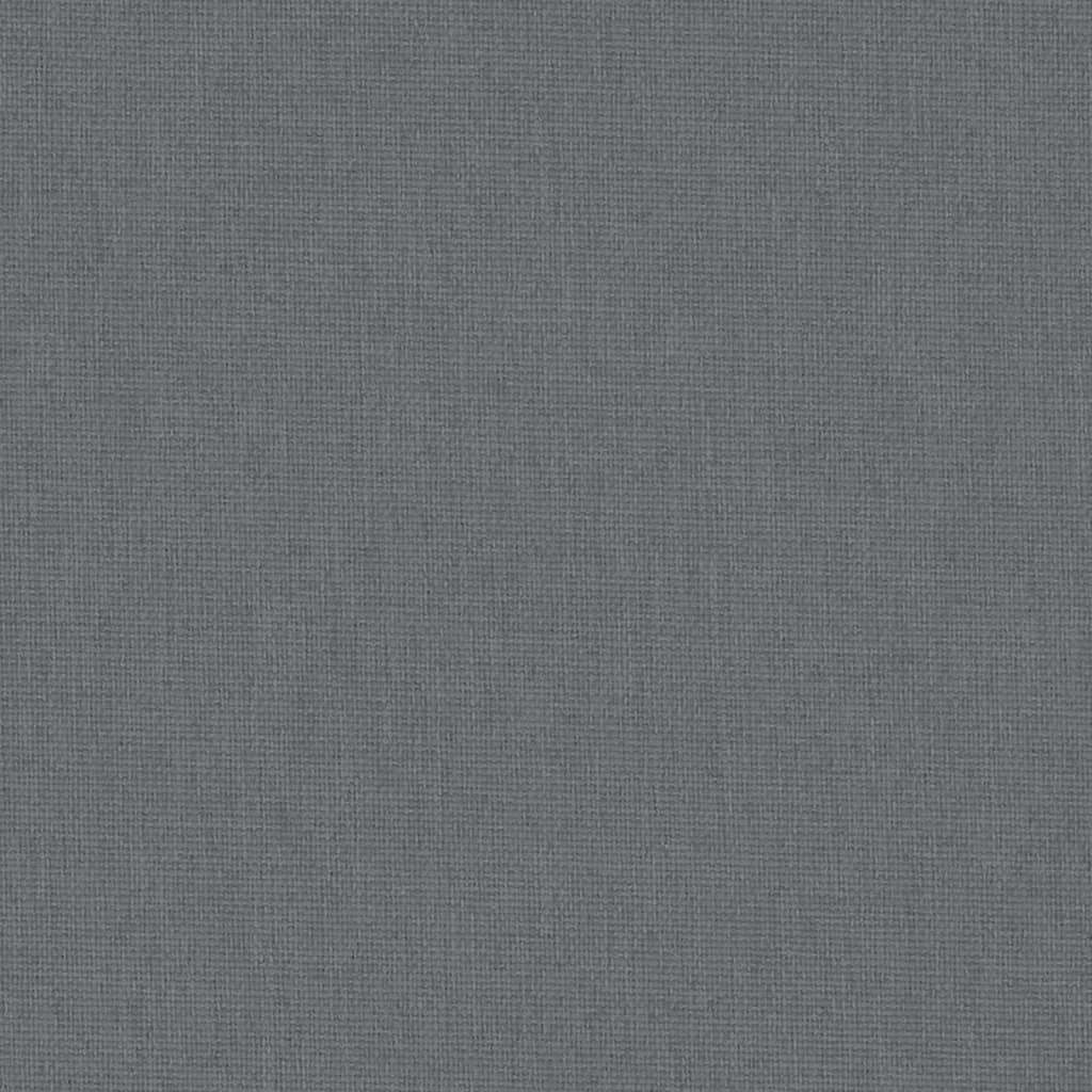 vidaXL Παρκοκρέβατο Βρεφικό Σκούρο Γκρι από Λινό Ύφασμα με Στρώμα