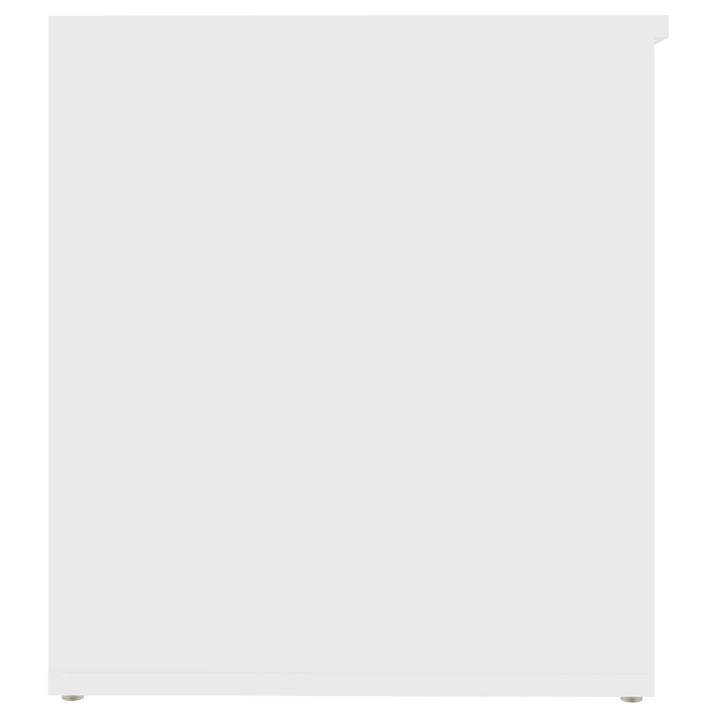 vidaXL Μπαούλο Αποθήκευσης Λευκό 84 x 42 x 46 εκ. Επεξεργασμένο Ξύλο