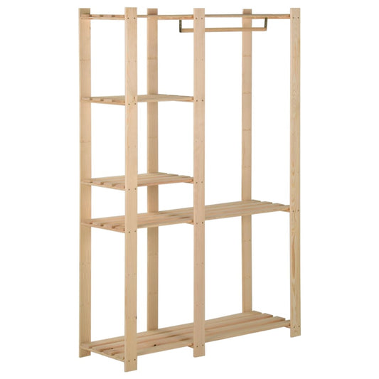 vidaXL Floor Coat Rack 110x38x170 cm Solid Pine Wood
