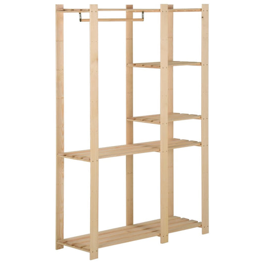 vidaXL Floor Coat Rack 110x38x170 cm Solid Pine Wood