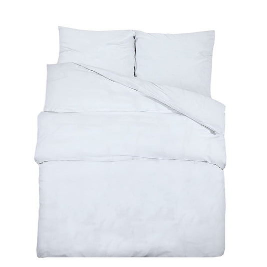 vidaXL Duvet Cover Set White 200 x 220 cm Lightweight Microfiber Fabric
