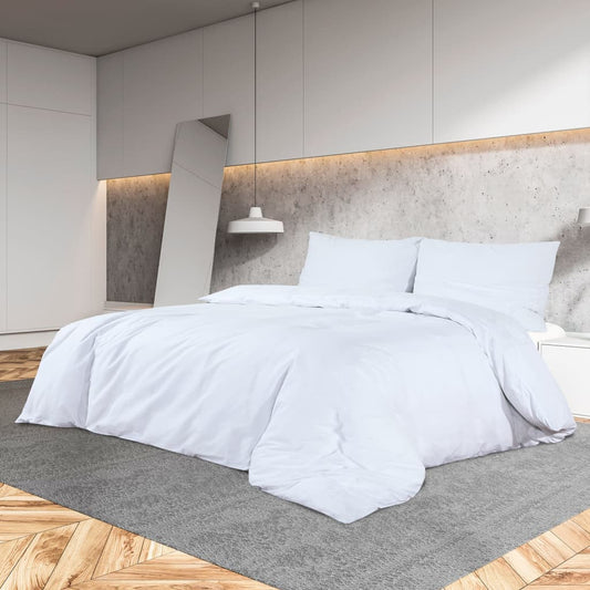 vidaXL Duvet Cover Set White 200 x 220 cm Lightweight Microfiber Fabric