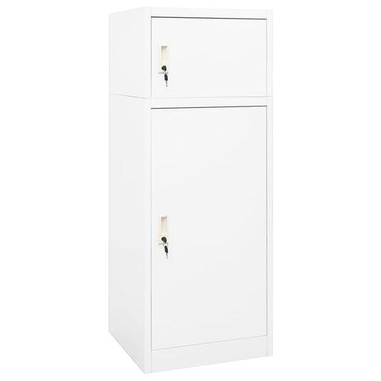 vidaXL Saddle Cabinet White 53 x 53 x 140 cm Steel