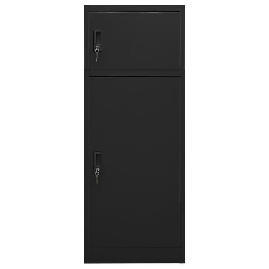 vidaXL Saddle Cabinet Black 53 x 53 x 140 cm Steel