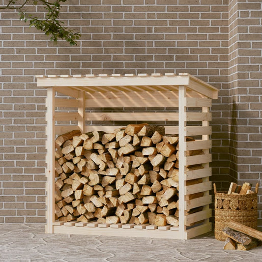 vidaXL Firewood Rack 108 x 73 x 108 cm Solid Pine Wood