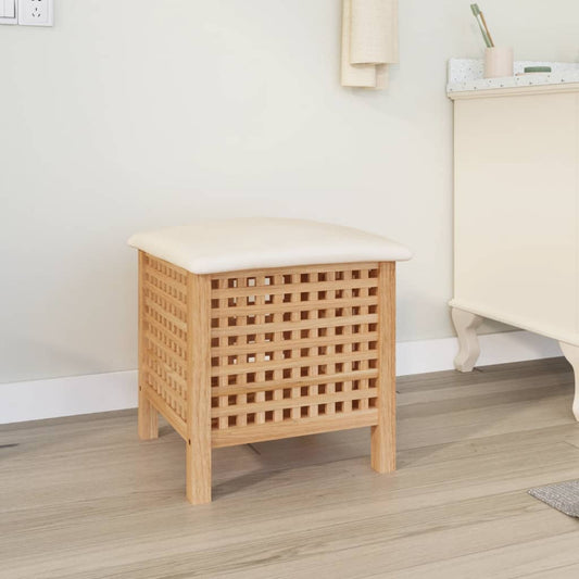 vidaXL Bathroom Stool 48 x 47.5 x 52 cm Solid Walnut Wood